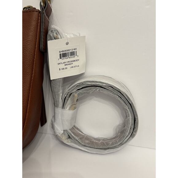 Fossil Skylar Crossbody Bag Brandy Brown Leather New NWT - Picture 3 of 10